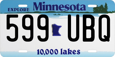 MN license plate 599UBQ