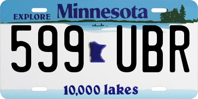 MN license plate 599UBR