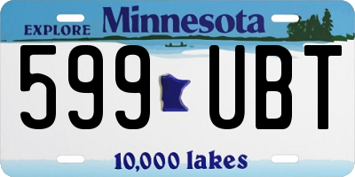 MN license plate 599UBT