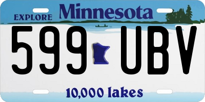 MN license plate 599UBV