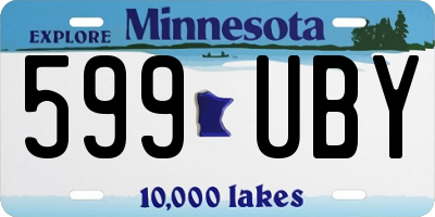 MN license plate 599UBY