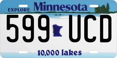 MN license plate 599UCD