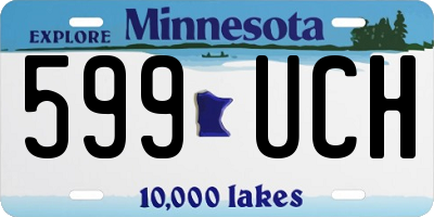 MN license plate 599UCH