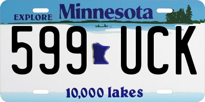 MN license plate 599UCK