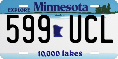 MN license plate 599UCL