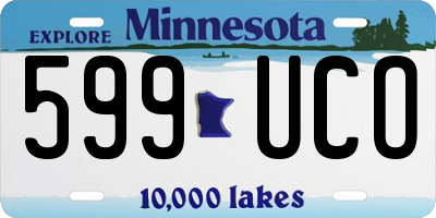 MN license plate 599UCO
