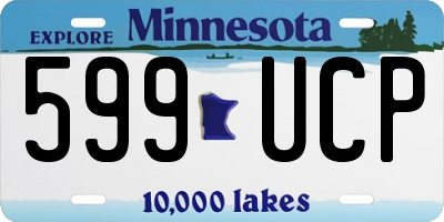 MN license plate 599UCP