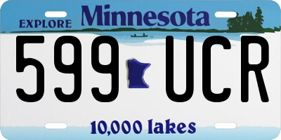 MN license plate 599UCR