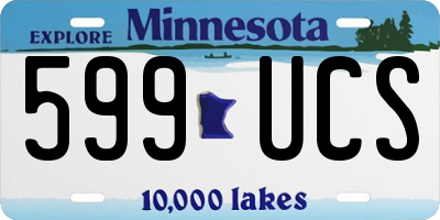 MN license plate 599UCS