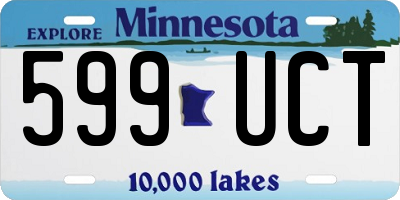 MN license plate 599UCT