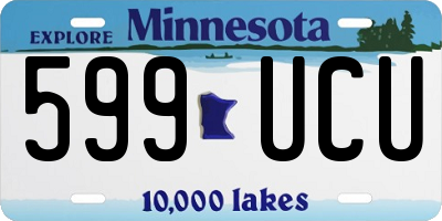 MN license plate 599UCU