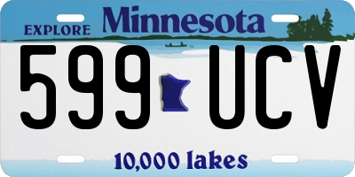 MN license plate 599UCV