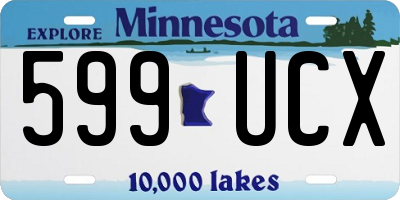 MN license plate 599UCX