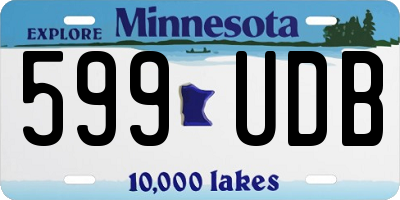 MN license plate 599UDB