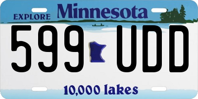 MN license plate 599UDD