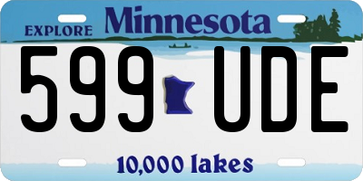MN license plate 599UDE