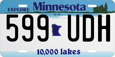 MN license plate 599UDH