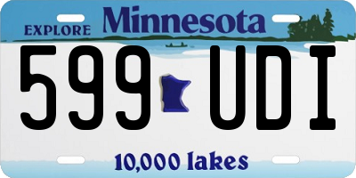 MN license plate 599UDI
