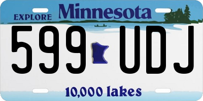 MN license plate 599UDJ