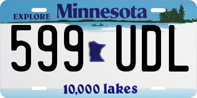 MN license plate 599UDL