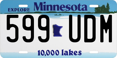 MN license plate 599UDM