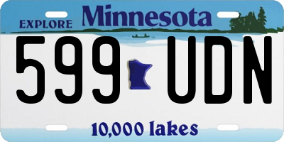 MN license plate 599UDN