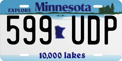 MN license plate 599UDP