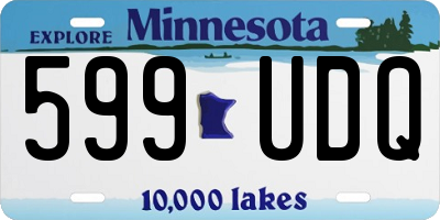 MN license plate 599UDQ