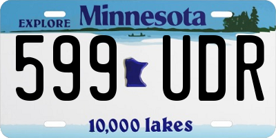 MN license plate 599UDR