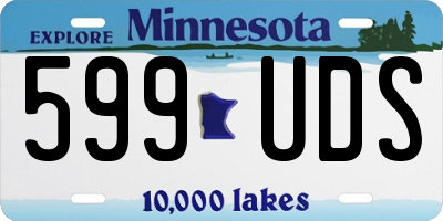 MN license plate 599UDS