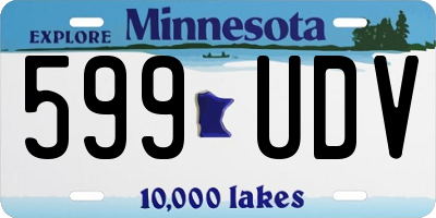 MN license plate 599UDV