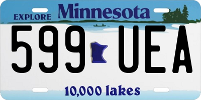 MN license plate 599UEA