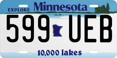 MN license plate 599UEB