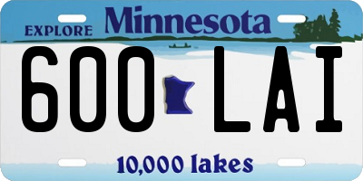 MN license plate 600LAI