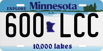 MN license plate 600LCC