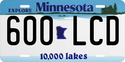 MN license plate 600LCD