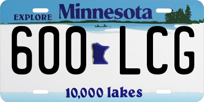 MN license plate 600LCG