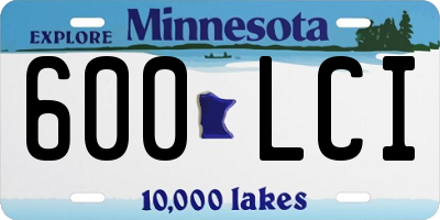 MN license plate 600LCI