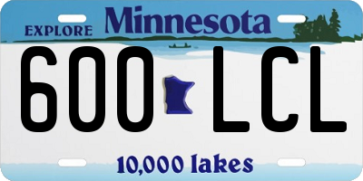 MN license plate 600LCL