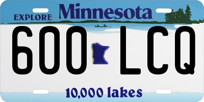 MN license plate 600LCQ