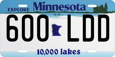 MN license plate 600LDD