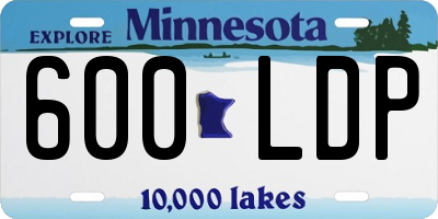 MN license plate 600LDP