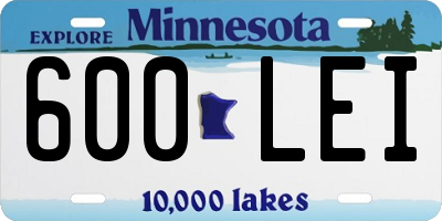 MN license plate 600LEI