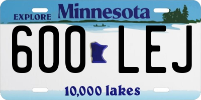 MN license plate 600LEJ