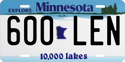 MN license plate 600LEN