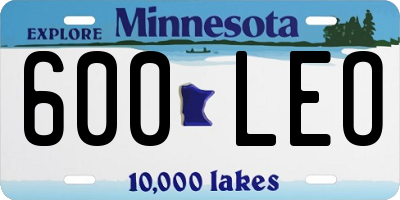MN license plate 600LEO