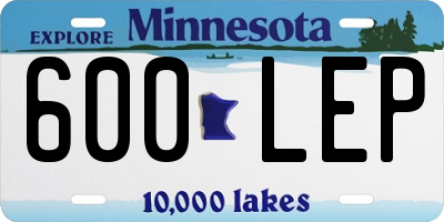 MN license plate 600LEP