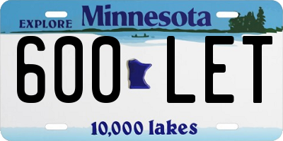 MN license plate 600LET