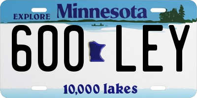 MN license plate 600LEY