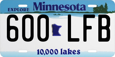 MN license plate 600LFB